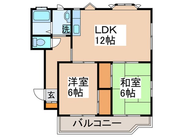 グリーンヒルズの物件間取画像